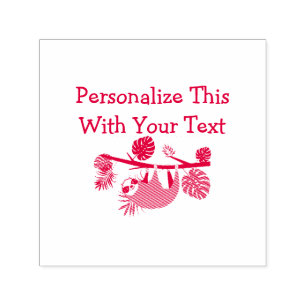 Personalized Text Fun Hanging Sloth Self-inking Stamp