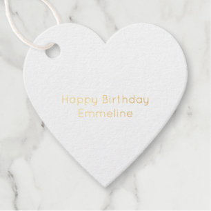 Personalized Text Gold Glitter (on reverse) Foil Favor Tags