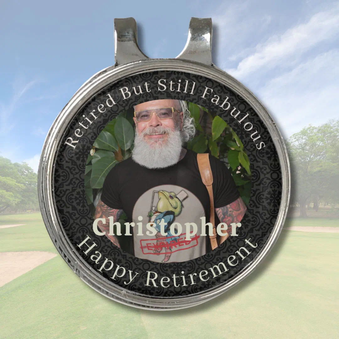 Personalized Text Golf Gifts for Retirement Dad Golf Hat Clip (Personalized Text Golf Gifts for Retirement Dad)