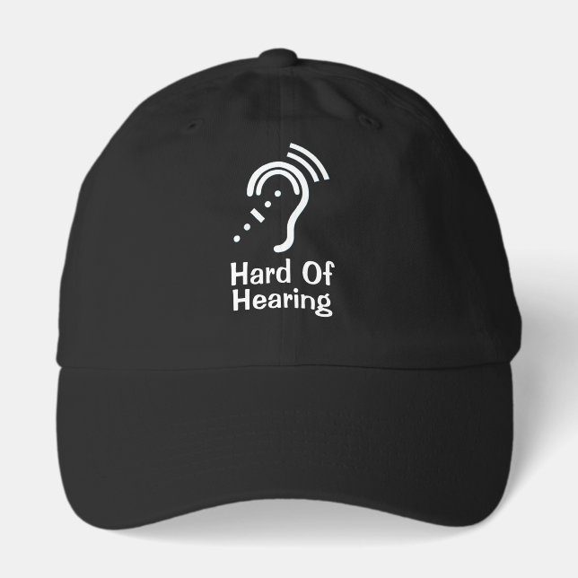 Personalized Text Hard Of Hearing Hat (Front)