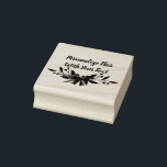 Personalized Text Holly and Berry Christmas Rubber Stamp<br><div class="desc">Personalized Text Holly and Berry Christmas Arrangement Holiday or Winter Design In Crimson Red and Pine Dark Green with a cute Bow. Customize it with your name,  words,  or quote.

 ~ Check my shop to see the entire suite for this design!</div>