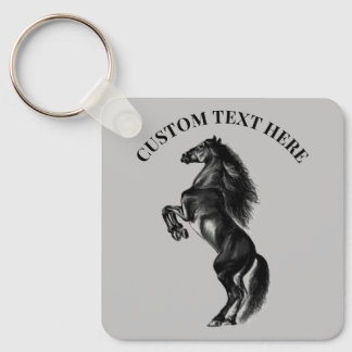 Personalized Text Keychain with Horse