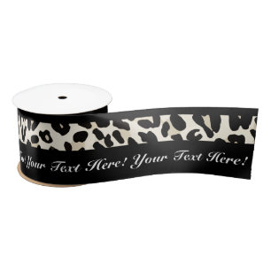 Personalized Text Leopard Print Ribbon