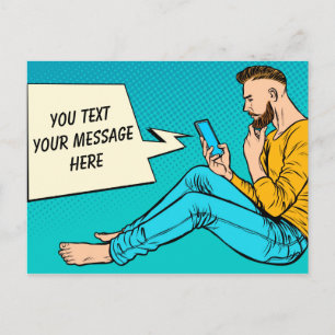 Personalized Text Message Postcard
