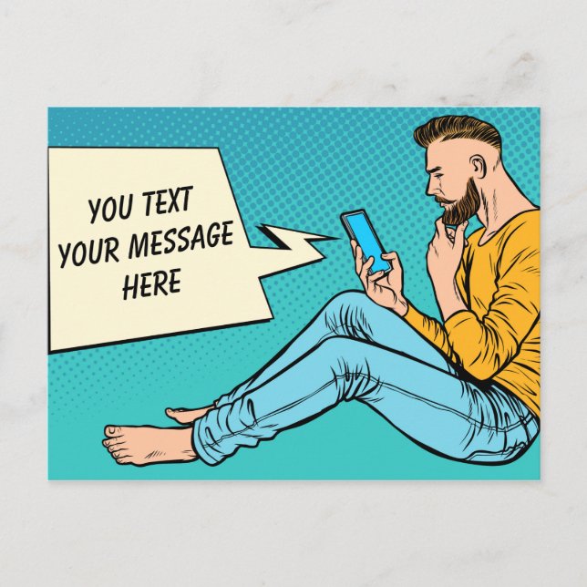 Personalized Text Message Postcard (Front)