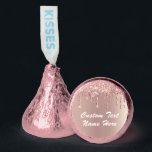 Personalized Text Name Rose Gold Glitter Your Gift Hershey®'s Kisses®<br><div class="desc">Candy Favors with Personalized Text Name Rose Gold Glitter Sparkle Drips - Add Your Unique Text - Name - Make Your Special Wedding / or Birthday / Anniversary Kisses Gift - Resize and move or remove and add text / elements with Customization tool. Choose fonts / size / color !...</div>