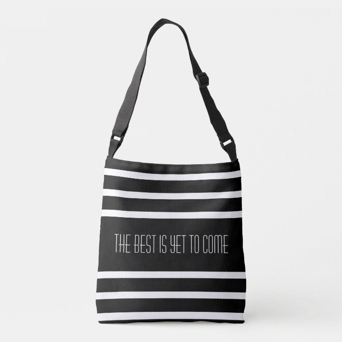 black and white striped crossbody bag