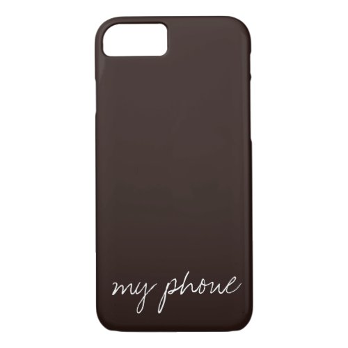 Personalized Text on Dark Chocolate iPhone 87 Case