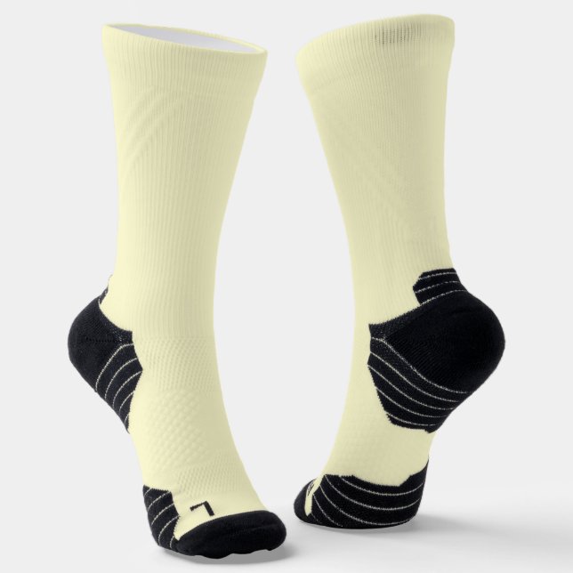 Personalized Text or Design Cream Color Socks (Angled)