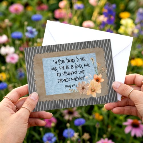 Personalized Text Print Custom Bible Verse  Card
