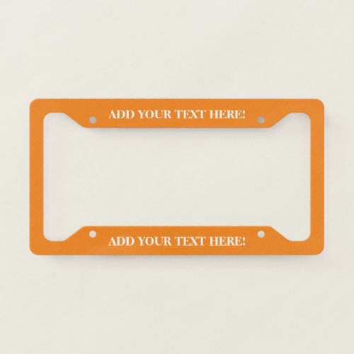 Personalized Text Pumpkin Orange   License Plate Frame