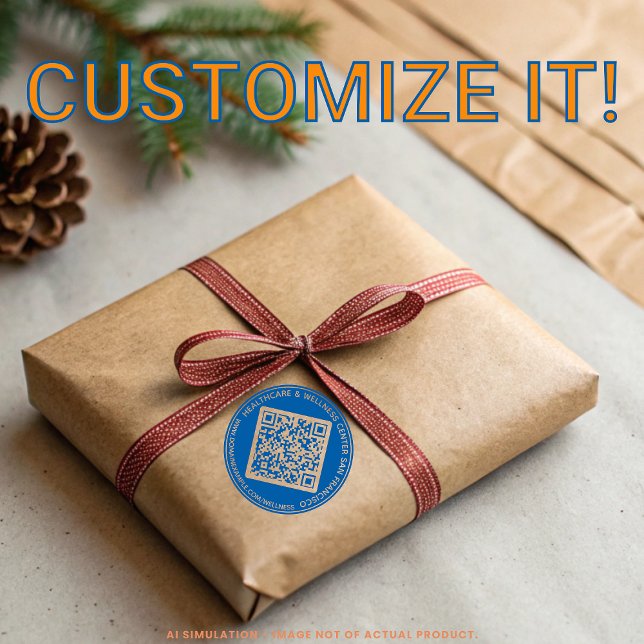 Personalized Text, QR Code and URL Round Self-inking Stamp (Creator Uploaded)