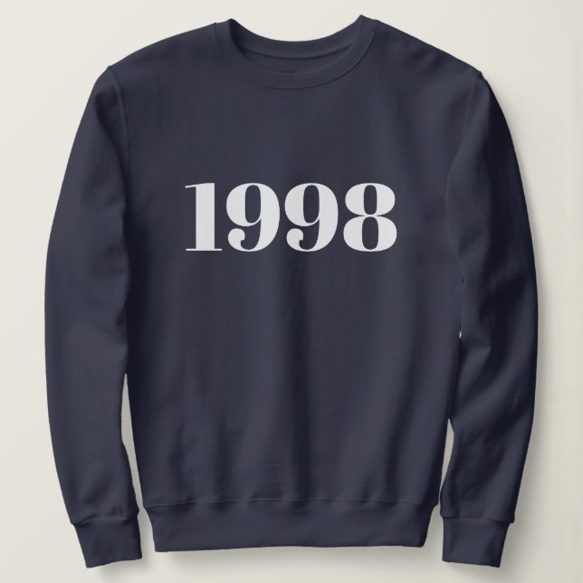 Personalized Text Simple Modern Minimal Your Year Sweatshirt (Design Front)