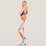 Personalized Text Striped Capri Leggings<br><div class="desc">Add your own text to these easy to personalize capri leggings from Ricaso</div>