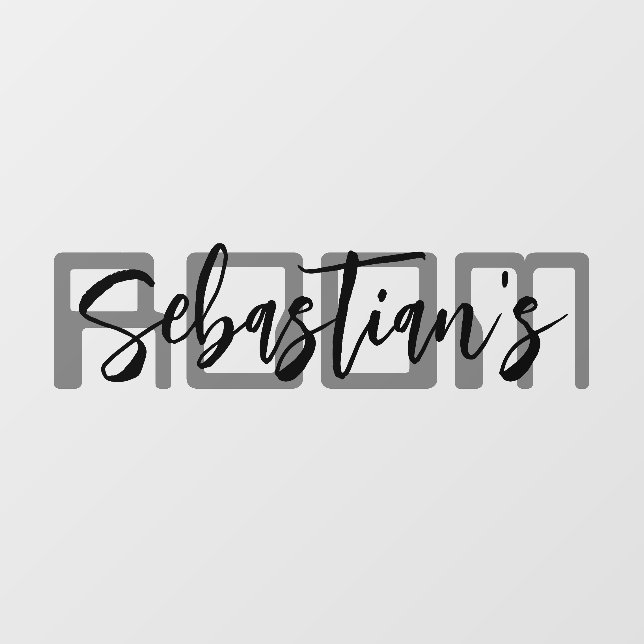 Personalized Text Wall Decal  (Front)