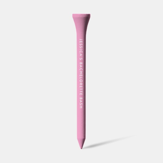 Personalized Text Wedding Bachelorette Party Golf Tees (Side)
