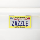 PERSONALIZED TEXT Yellow License Plate Frame