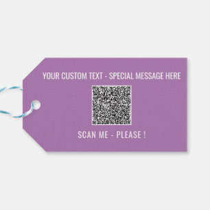 Personalized Text Your QR Code Gift Tag Template