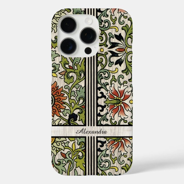 Personalized Texture Background Damask Case-Mate iPhone Case (Back)