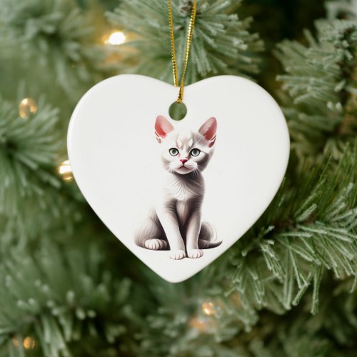 Personalized Thai Cat Kitten Ceramic Ornament