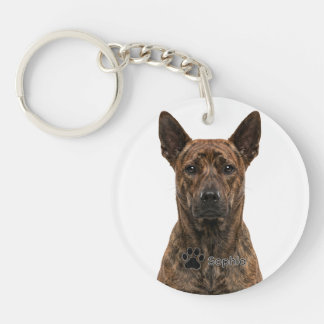 Personalized Thai Ridgeback Brindle Dog Keychains