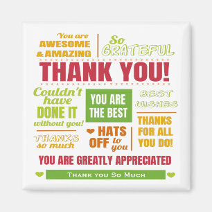 Personalized Thank You Appreciation Magnet