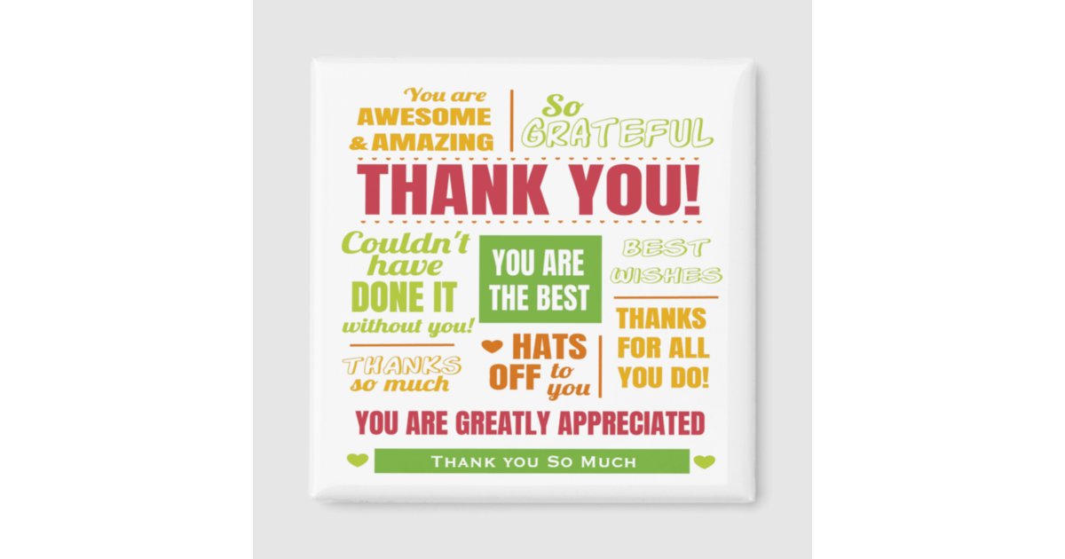 Personalized Thank You Appreciation Magnet | Zazzle