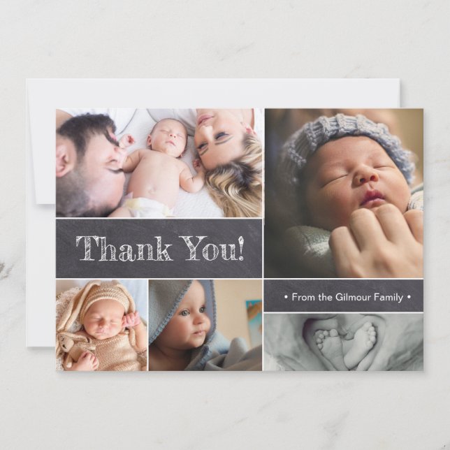 Personalized Thank You Baby Birth announcement (Front)