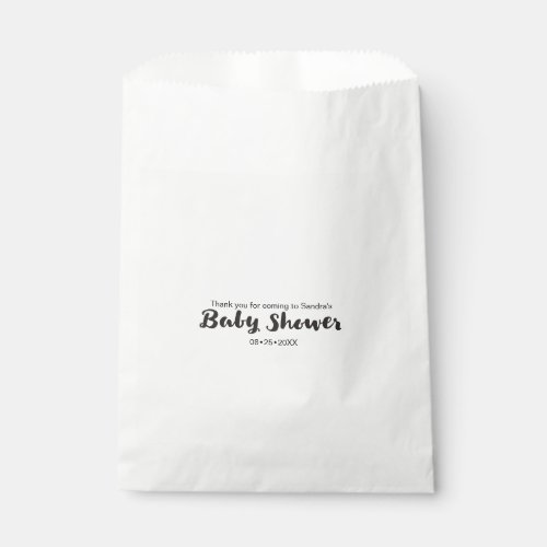 Personalized thank you Baby shower elegant type Favor Bag