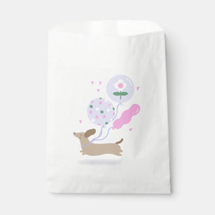 Personalized Thank You Birthday Dachshund Party  Favor Bag