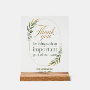 Personalized Thank You Boss Appreciation Acrylic Sign