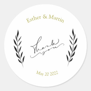 Personalized Thank you Classic Round Sticker