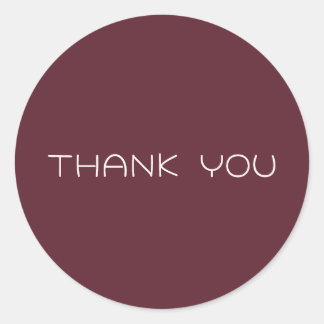 Personalized Thank you Classic Round Sticker