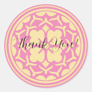 Personalized Thank You Clover Classic Round Sticker