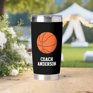 Personalized Thank You Coach Best Ever Basketball Insulated Tumbler