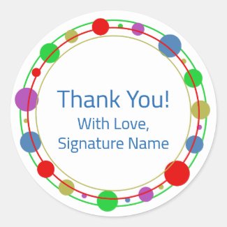 Personalized Thank You Colorful Orbits