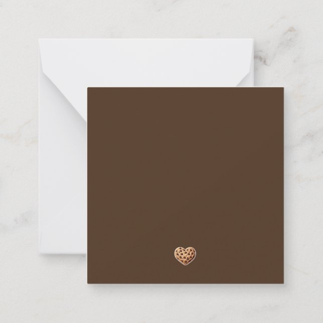 Personalized Thank you cookie hearts design Note Card (Back)
