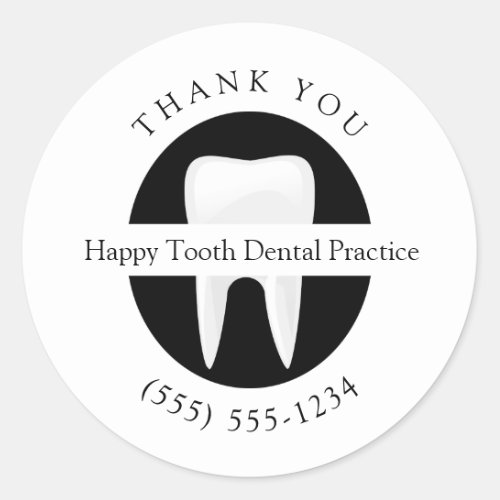 Personalized Thank You Dental Orthodontist  Classic Round Sticker