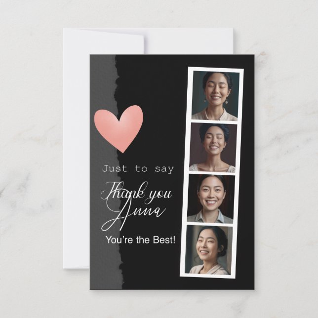 Personalized Thank You Flat Greeting Card (Front)
