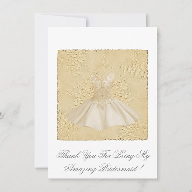Personalized Thank you for Being My Bridesmaid Invitation (Front)