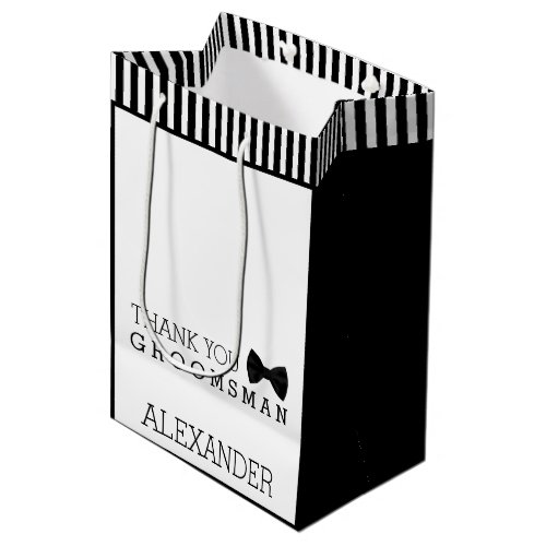 Personalized Thank You For Being My Groomsman Medium Gift Bag