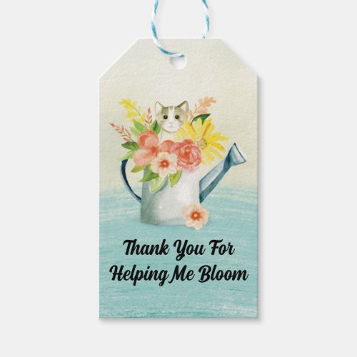 Personalized Thank You For Helping Me Bloom Floral Gift Tags