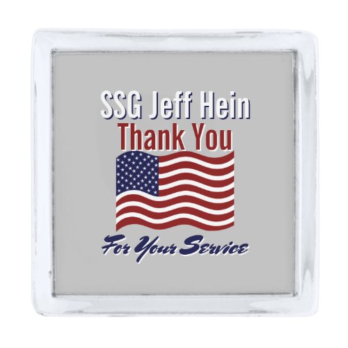 Personalized Thank You For Service American Flag