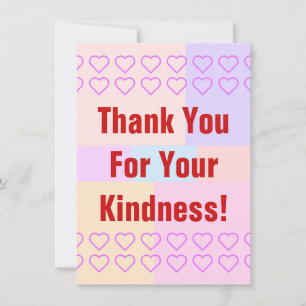 Personalized "Thank You For Your Kindness!" Card