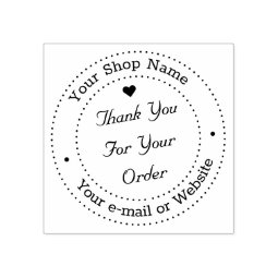 Personalized Thank You for Your Order Business Rubber Stamp | Zazzle