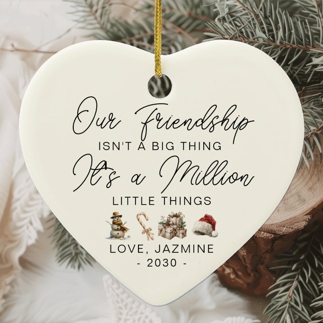 Personalized Thank You Gift Best Friend Christmas Ceramic Ornament (Creator Uploaded)