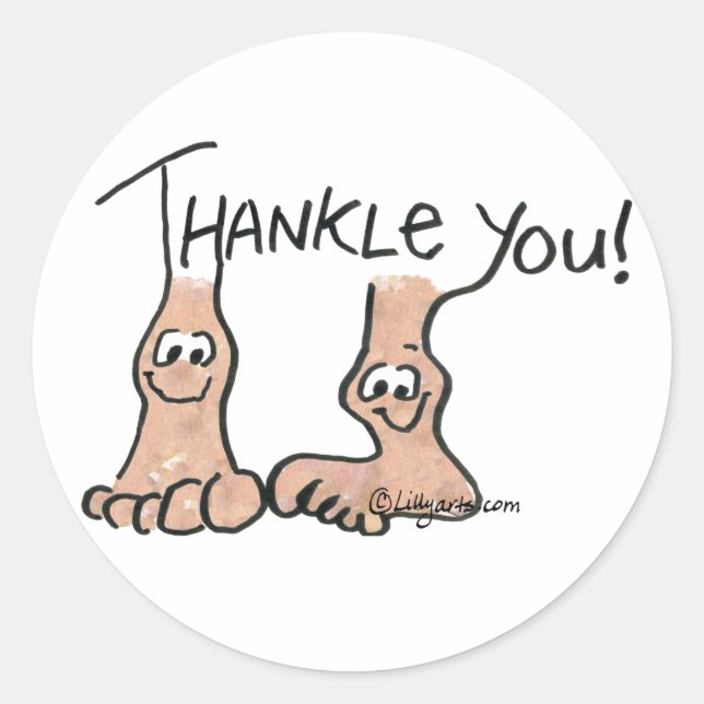 Personalized Thank You Gift Classic Round Sticker (Front)