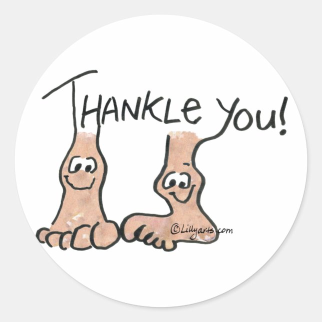 Personalized Thank You Gift Classic Round Sticker (Front)