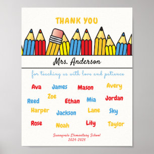 Personalized thank you gift for the teacher  poster