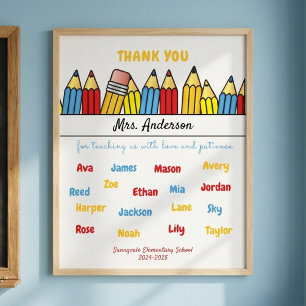 Personalized thank you gift for the teacher  poster